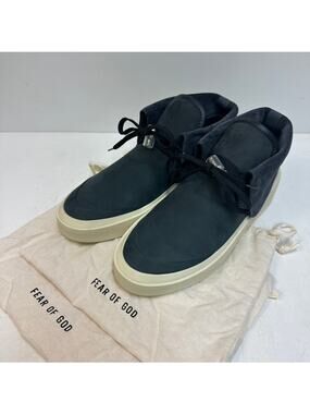 NWOT Fear of God Suede Chukka Boots Sneakers Gray Black Made in Italy EU 39 US 7 Fear of God Mens Native Boots – Extra Butter main image 4